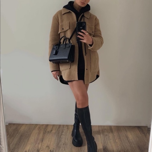 Double faced overshirt shacket fleece - Picture 8 of 15